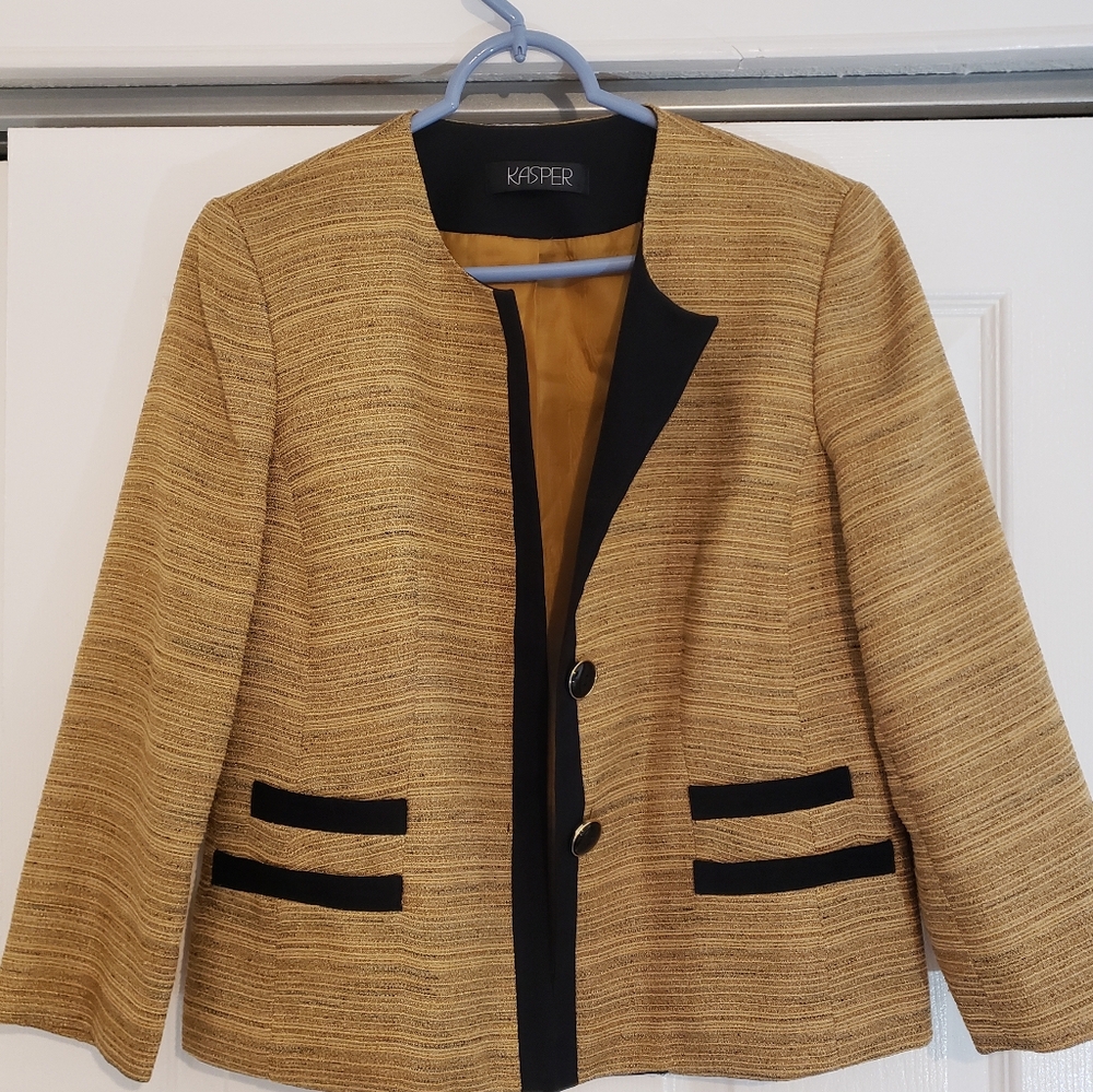 Kasper Black and Gold Blazer